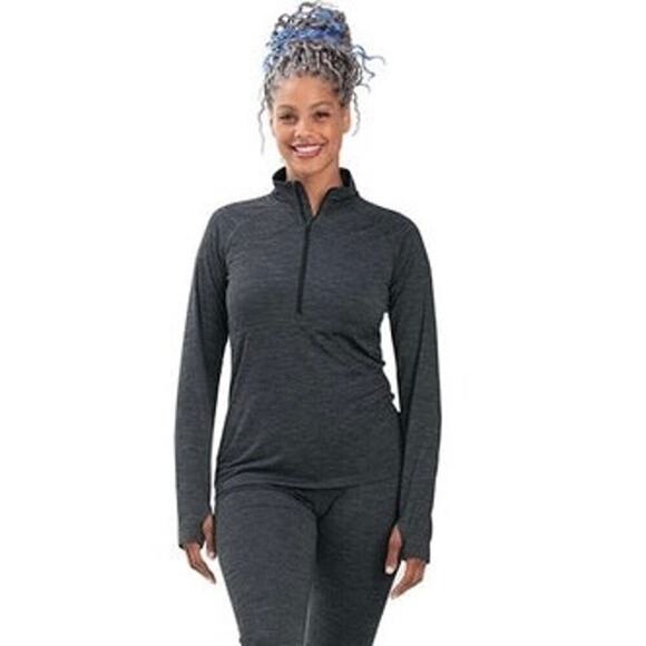 Outdoor Research Women's Alpine Onset Merino 150 Half Zip Shirt Size Medium Gray - Picture 1 of 9
